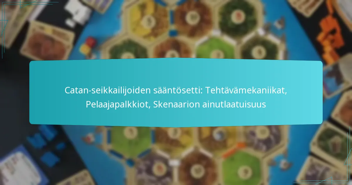 Catan-seikkailijoiden sääntösetti: Tehtävämekaniikat, Pelaajapalkkiot, Skenaarion ainutlaatuisuus