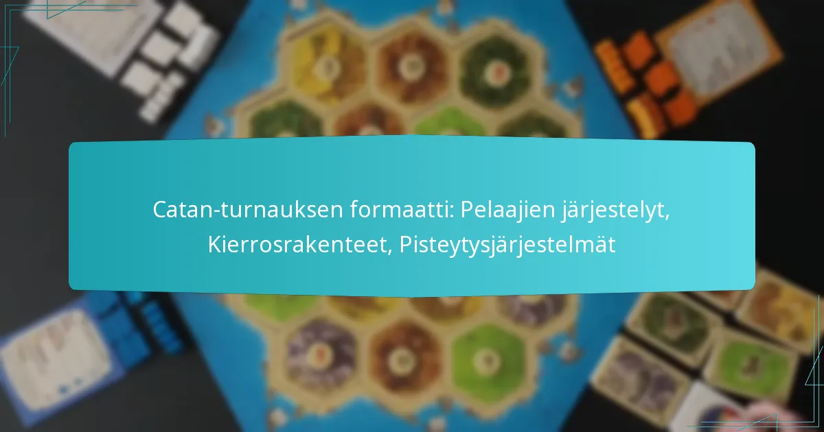 Catan-turnauksen formaatti: Pelaajien järjestelyt, Kierrosrakenteet, Pisteytysjärjestelmät