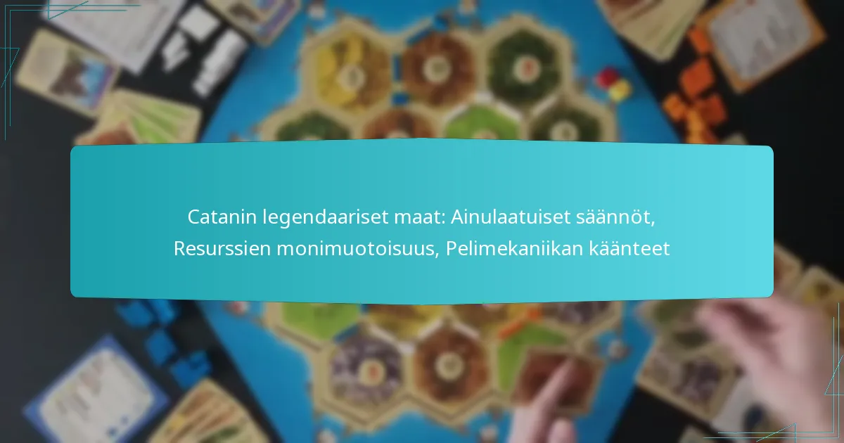 Catanin legendaariset maat: Ainulaatuiset säännöt, Resurssien monimuotoisuus, Pelimekaniikan käänteet