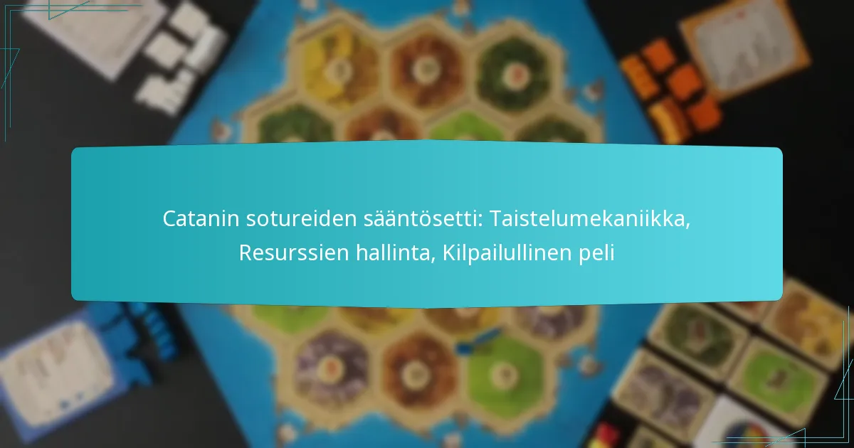 Catanin sotureiden sääntösetti: Taistelumekaniikka, Resurssien hallinta, Kilpailullinen peli