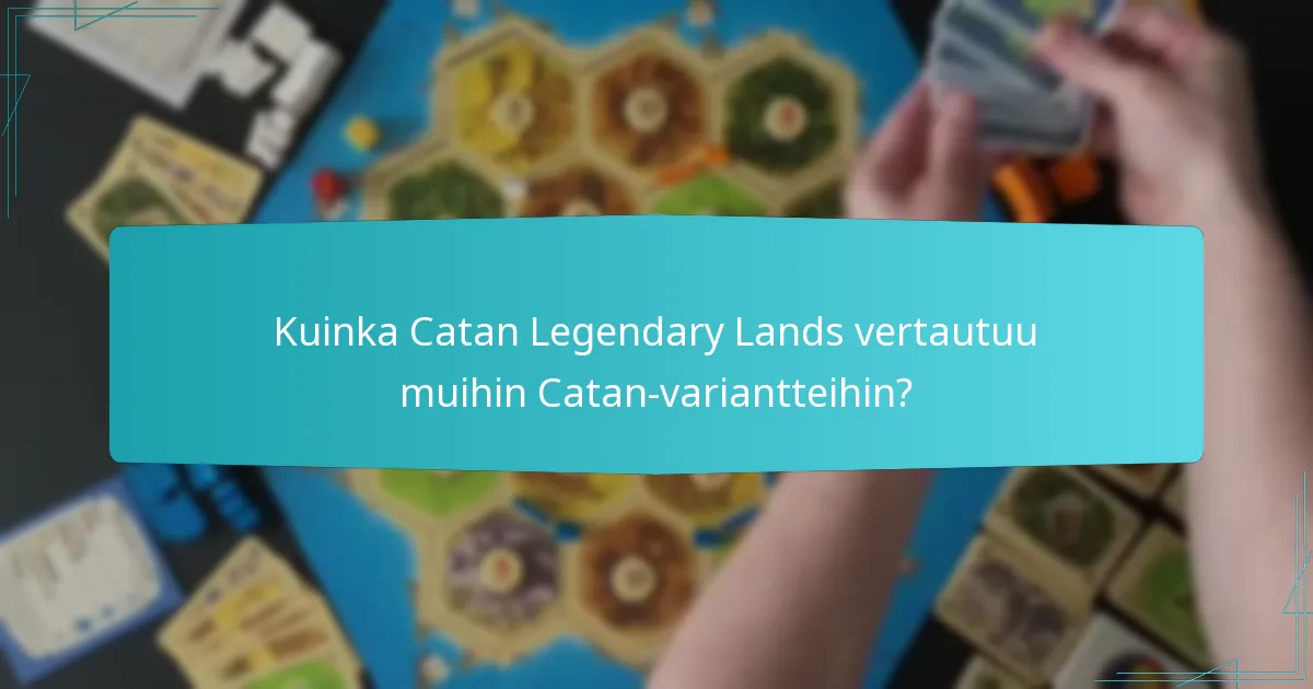 Kuinka Catan Legendary Lands vertautuu muihin Catan-variantteihin?