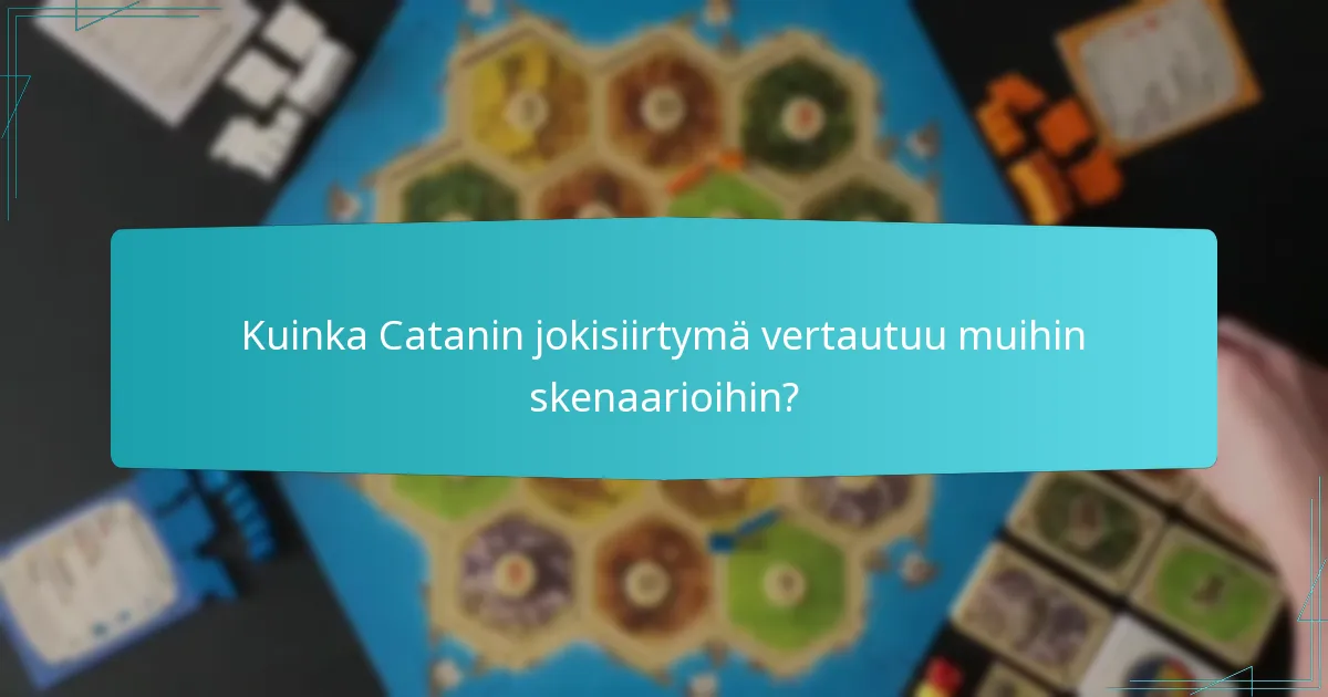 Kuinka Catanin jokisiirtymä vertautuu muihin skenaarioihin?