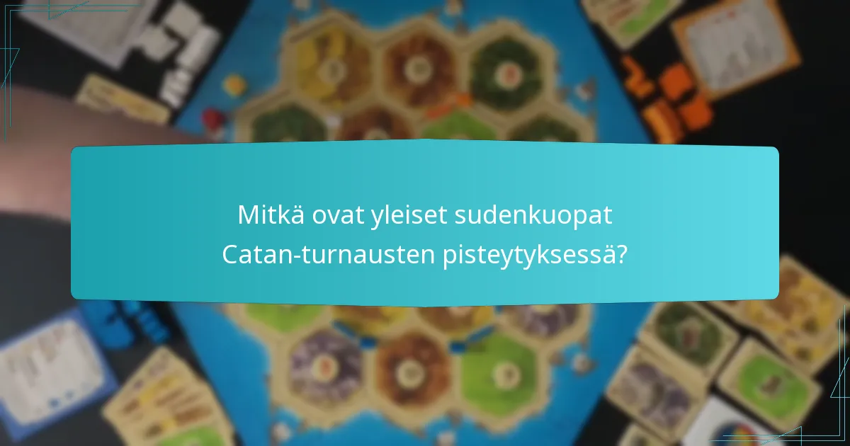 Mitkä ovat yleiset sudenkuopat Catan-turnausten pisteytyksessä?