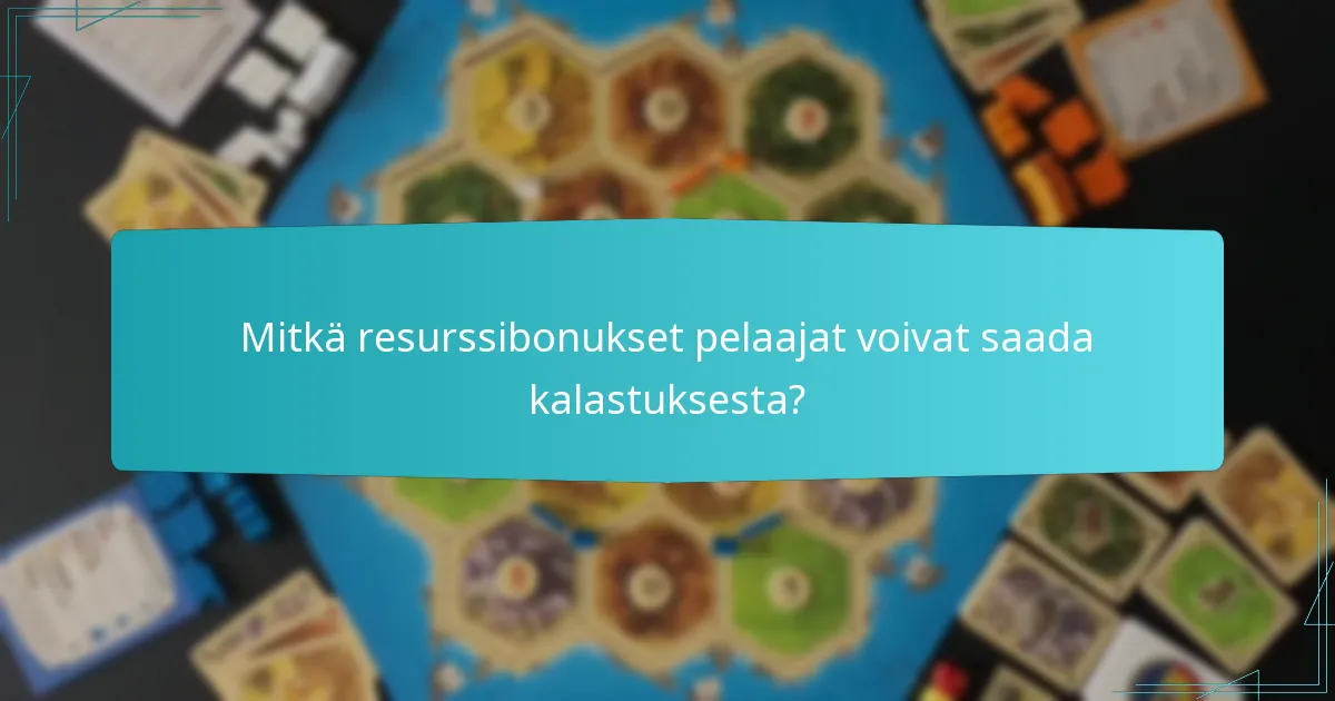 Mitkä resurssibonukset pelaajat voivat saada kalastuksesta?